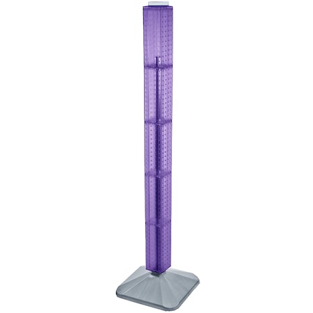 Azar Displays Four-Sided Pegboard Floor Revolving Display Panel Size: 4"W x 60"H 700225-PUR